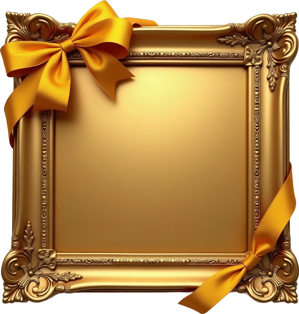 Golden Frame with Bow